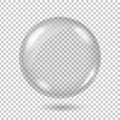 Vector realistic transparent glass ball or sphere Royalty Free Stock Photo