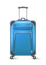 Vector realistic travel suitcase bag vacation