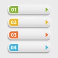 Vector realistic Web buttons,infographic with