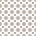 Vector reapeat seamless pattern with geometric flowers. Royalty Free Stock Photo