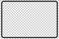 Rectangle Frame from black rope for Your Element Design at Transparent Effect Background