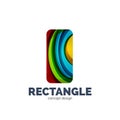 Vector rectangle logo Royalty Free Stock Photo