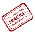 Vector Rectangle Red Stamp - Fragile Royalty Free Stock Photo