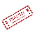 Vector Rectangle Red Stamp - Fragile Royalty Free Stock Photo