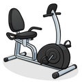 Vector recumbent exercise bike illustration