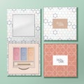 Vector Recyclable Paper Square Eyeshadow Palette with Mirror