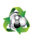 Vector recycle can top Royalty Free Stock Photo