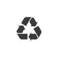 Vector recycle icon. Recycle symbol shape. Design element