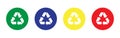 Vector Recycle Icons In Circle Multiple Color Royalty Free Stock Photo