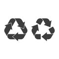 Vector recycle icons. Royalty Free Stock Photo