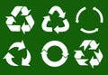 Vector recycle signs Royalty Free Stock Photo