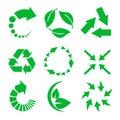 Vector recycle signs Royalty Free Stock Photo