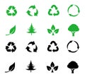 Vector recycle signs illustration Royalty Free Stock Photo