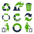 Vector recycle signs Royalty Free Stock Photo