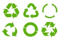 Vector recycle signs Royalty Free Stock Photo