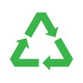 Recycle symbol. recycle vector icon. green icon. Royalty Free Stock Photo