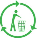 Vector recycling bin icon