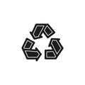 vector Recycling icon, recycling symbol, reuse shape