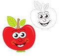 Vector ~ Red apple cartoon Royalty Free Stock Photo