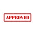 Vector red approved stamp isolated Royalty Free Stock Photo