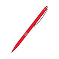 Vector red ballpoint pen isolated on white background Royalty Free Stock Photo