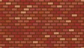 Vector red brick wall background. Old texture urban masonry. Vintage architecture block wallpaper. Retro facade room illustration Royalty Free Stock Photo