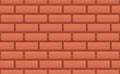 Vector red brick wall background. Old texture urban masonry. Vintage architecture block wallpaper. Retro facade room illustration Royalty Free Stock Photo