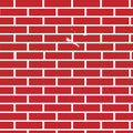 Vector red brick wall . Illustration of a wall for building a house with fading defect