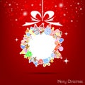 Vector red christmas wallpaper Royalty Free Stock Photo