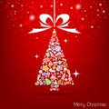 Vector red christmas wallpaper Royalty Free Stock Photo