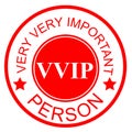 Red Circle Rubber Stamp Effect : VIP, Very Important Person Royalty Free Stock Photo