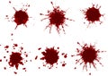 Vector Red Color paint splatter.Paint splash set.Vector illustration design. Royalty Free Stock Photo