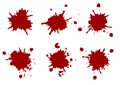 vector red color paint splatter,splatter pack collection,illustration vector design Royalty Free Stock Photo