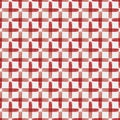 Vector red crosses, check seamless pattern painted