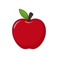 Vector red delicious isolated red apple