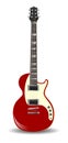 Vector Red Electric Guitar Royalty Free Stock Photo