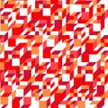 Vector red geometric seamless pattern