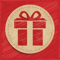 Vector gift icon Royalty Free Stock Photo