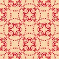 Vector red and gold floral geometric seamless pattern. Elegant royal ornament Royalty Free Stock Photo