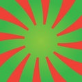 Vector of red and green sunburst background Royalty Free Stock Photo