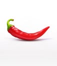 Vector red hot chilli pepper isolated on white background Royalty Free Stock Photo