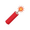 Vector of a red iconic dynamite