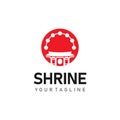 Japanese Shrine Temple Logo Template