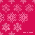 Vector red lace christmas snowflakes geometric Royalty Free Stock Photo