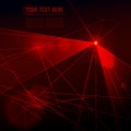 Vector red laser light on dark background Royalty Free Stock Photo