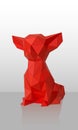 Vector Red Low-poly dog Royalty Free Stock Photo