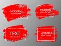 Vector red paint, ink brush stroke, brush, line or texture. Dirt Royalty Free Stock Photo