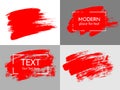 Vector red paint, ink brush stroke, brush, line or texture. Dirt Royalty Free Stock Photo