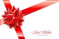 Vector Red Realistic Bow with Ribbons Isolated on Transparent Background Royalty Free Stock Photo