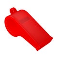 Vector red referee whistle